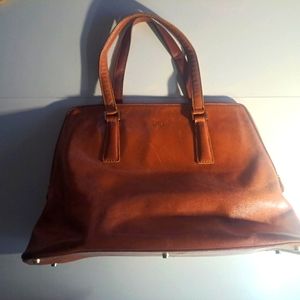 light brown Monsac leather purse in amazing condition